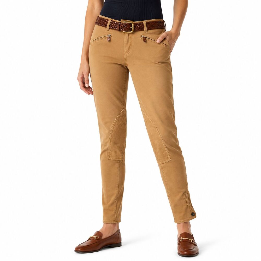 Ralph Lauren Sport Womens 31 Tan Equestrian Riding Pants Jodhpur Stretch Ankle